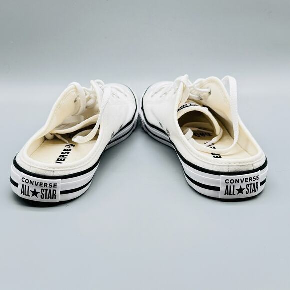 Converse All Star Sneaker Womens 7.5 White Slip On Mules Casual Chucks Shoes - Picture 7 of 12